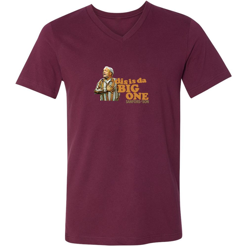 Unisex V-Neck T-Shirt - LGNTUAJ3 - Maroon - 6