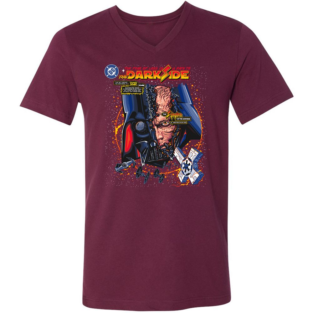 Unisex V-Neck T-Shirt - HKVZE59B - Maroon - 6