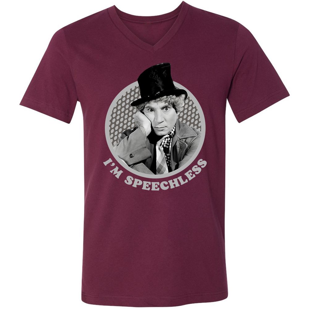 Unisex V-Neck T-Shirt - UAQAQ6A5 - Maroon - 6