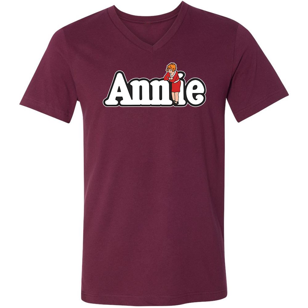 Unisex V-Neck T-Shirt - NQG1NV8N - Maroon - 6
