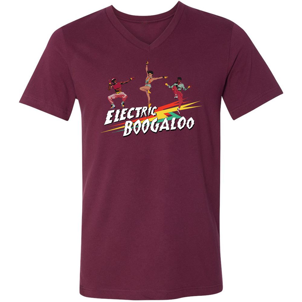 Unisex V-Neck T-Shirt - 1HHD4NQM - Maroon - 6