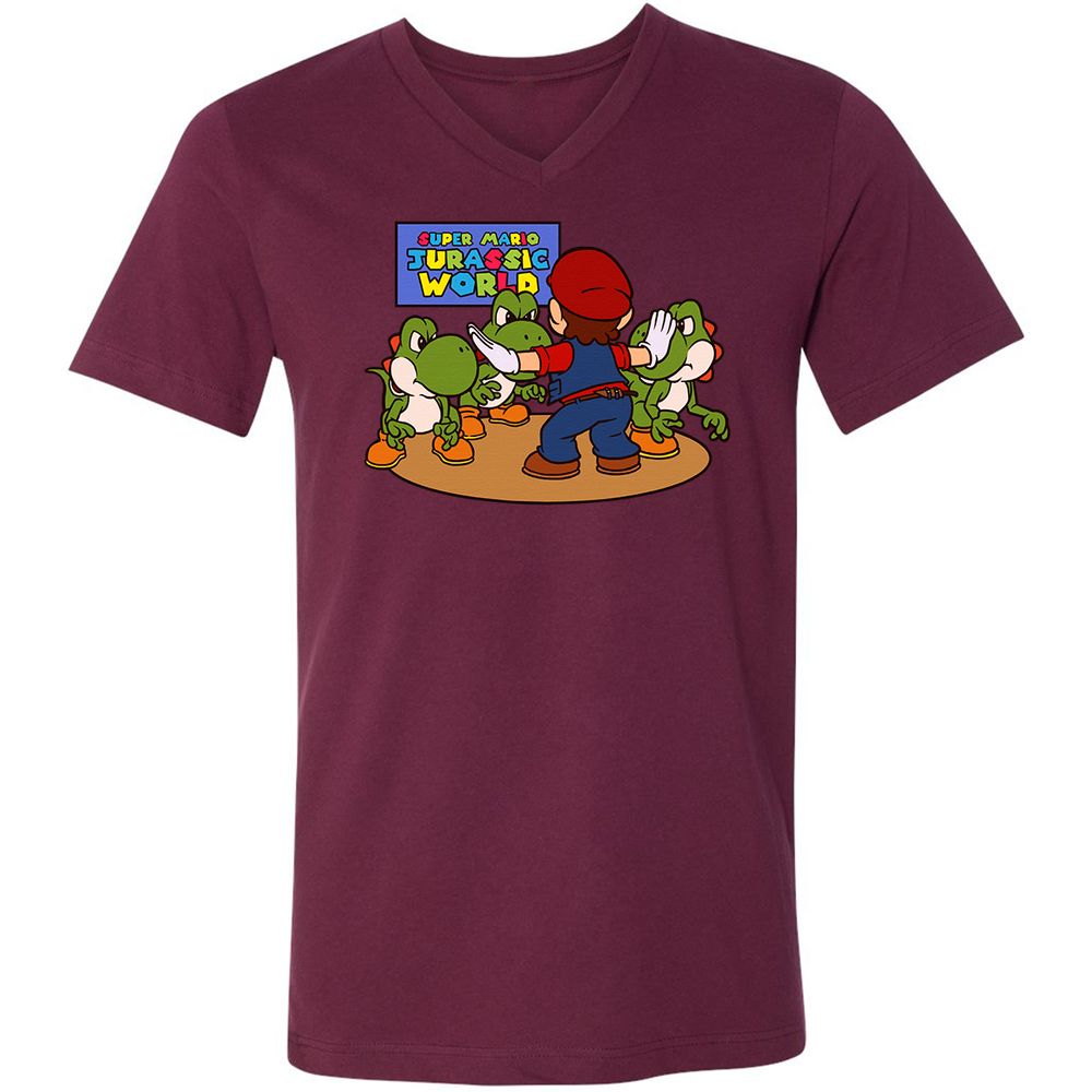 Unisex V-Neck T-Shirt - MDTF9BYS - Maroon - 6