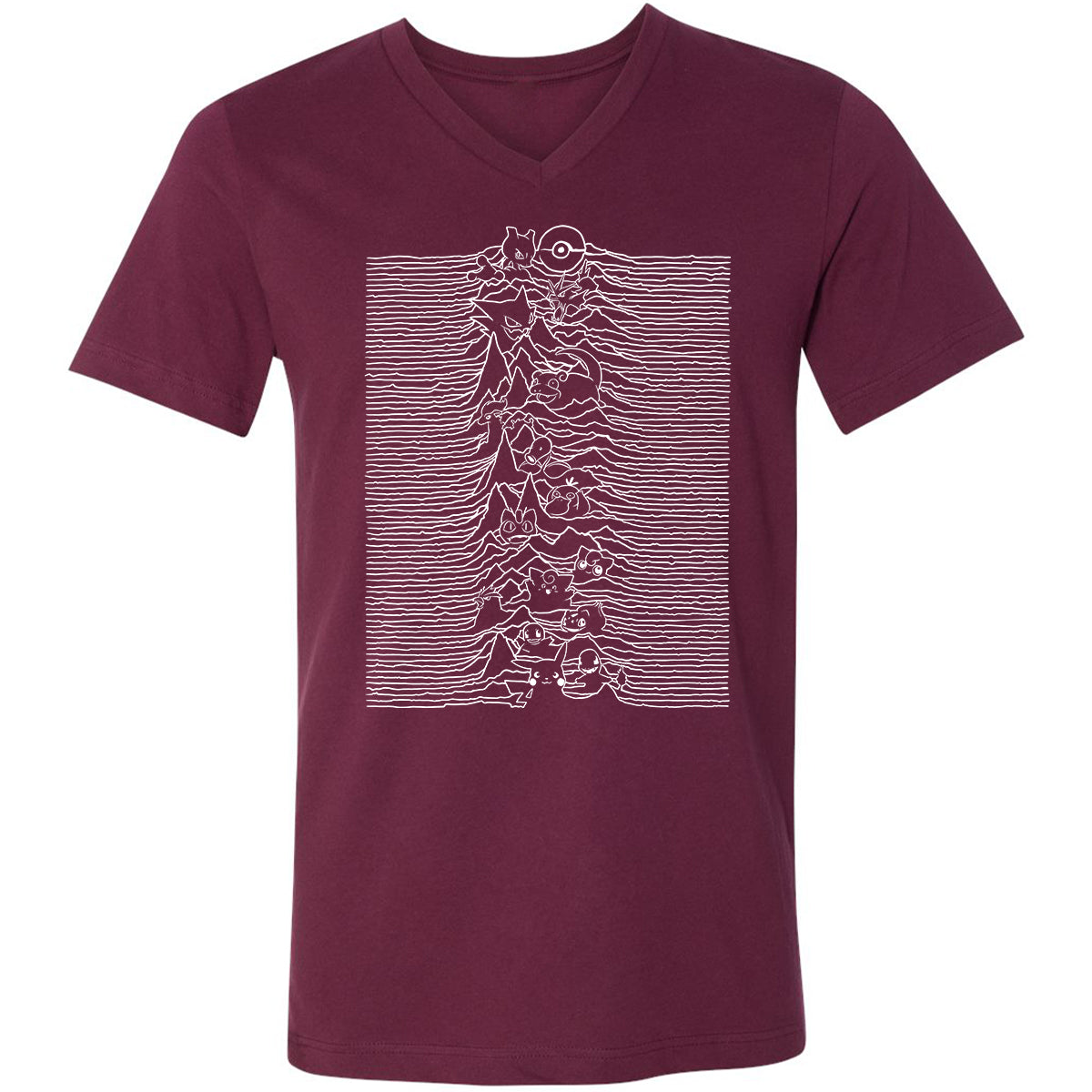 Unisex V-Neck T-Shirt - S5EW5E95 - Maroon - 6