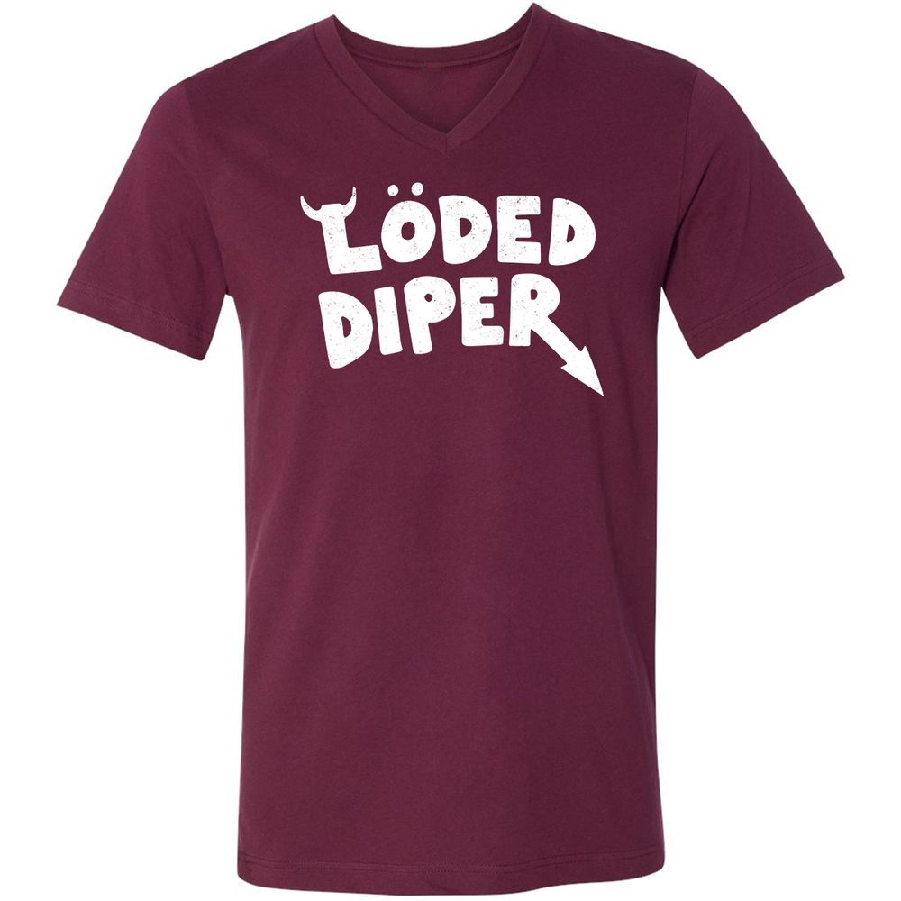 Unisex V-Neck T-Shirt - 1TWPBP3G - Maroon - 6