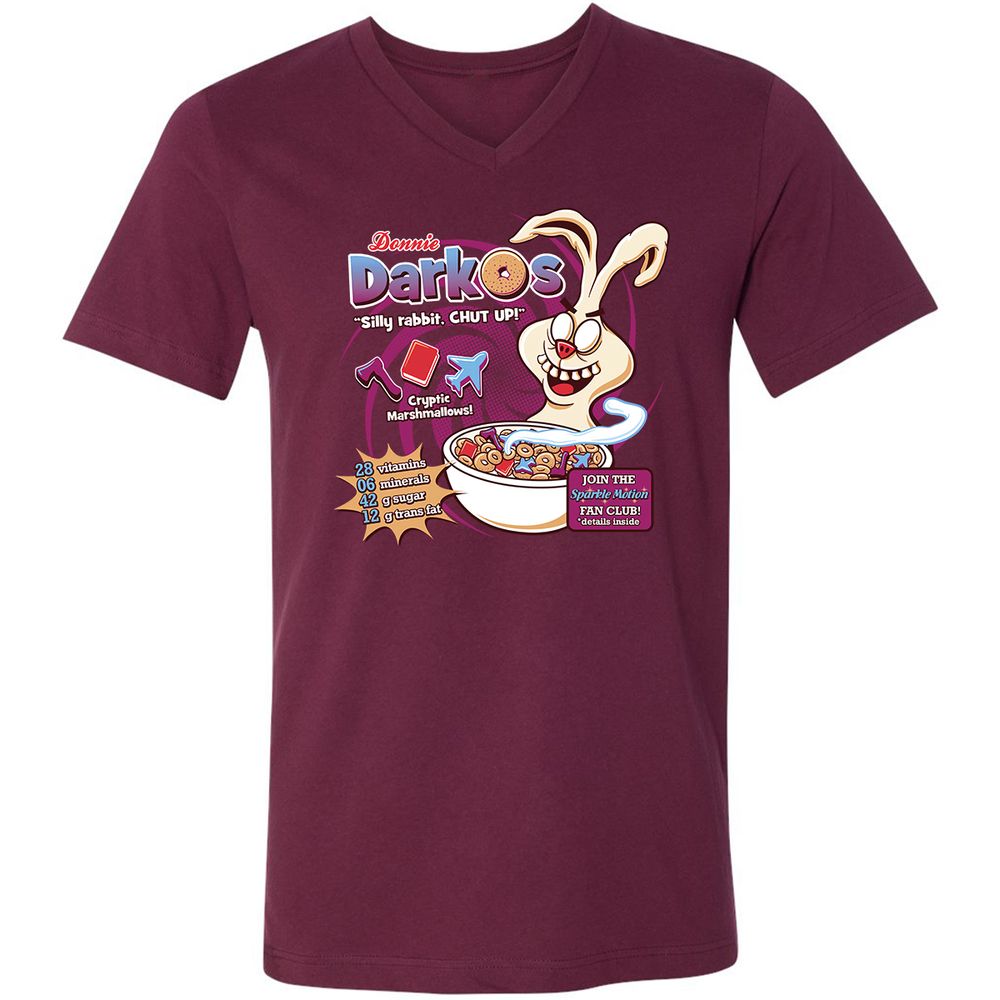 Unisex V-Neck T-Shirt - RKST5YTJ - Maroon - 6