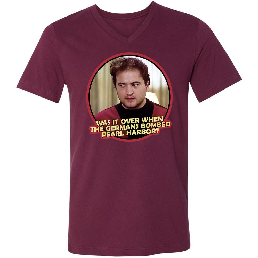 Unisex V-Neck T-Shirt - ZCMRY1ND - Maroon - 6