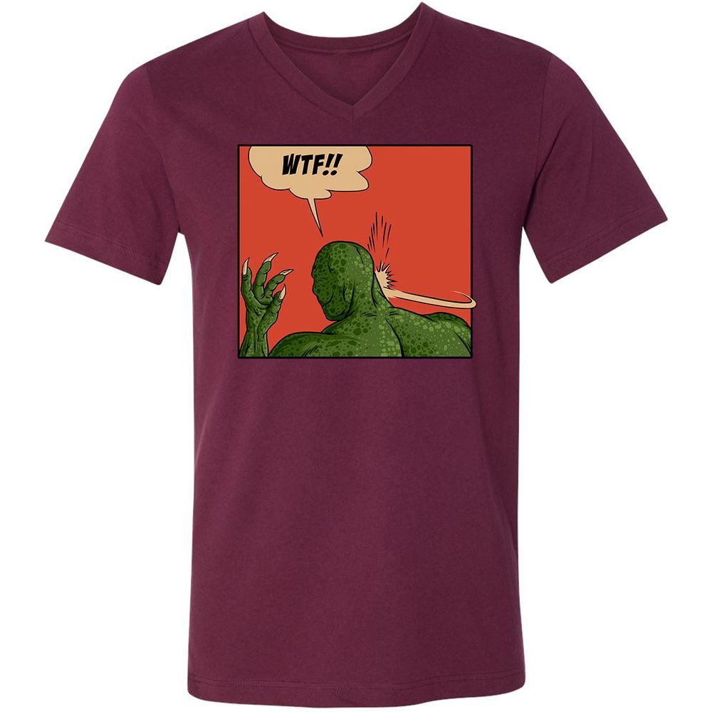 Unisex V-Neck T-Shirt - UXC267KC - Maroon - 6