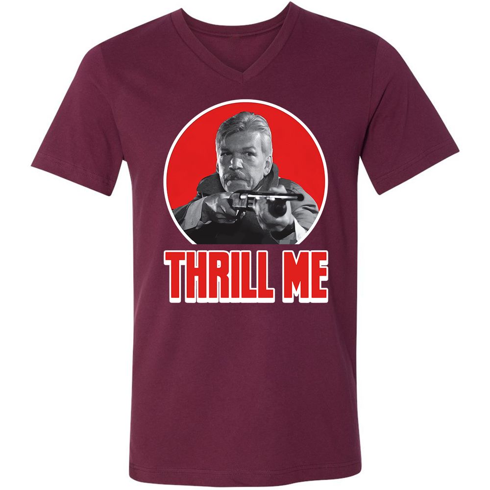 Unisex V-Neck T-Shirt - XF8V3MD1 - Maroon - 6