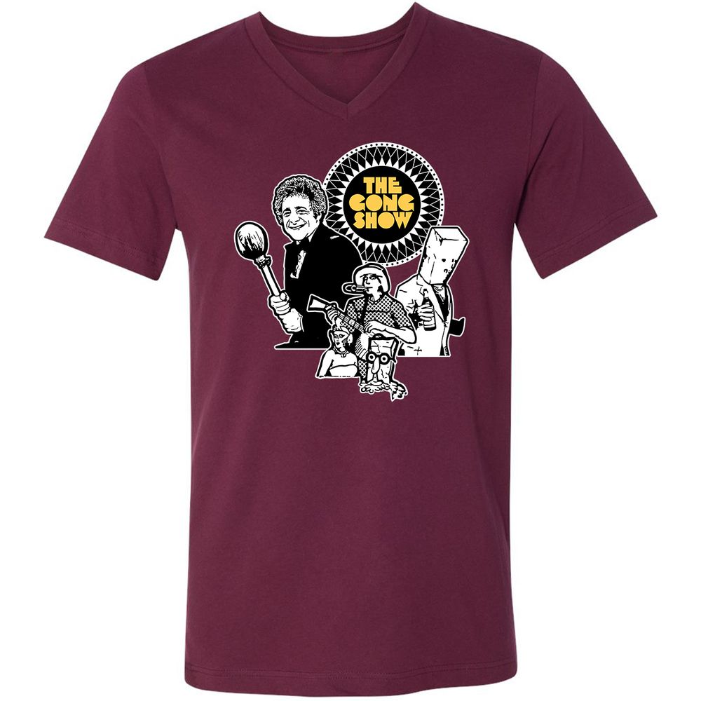 Unisex V-Neck T-Shirt - 5MAGVYSR - Maroon - 6
