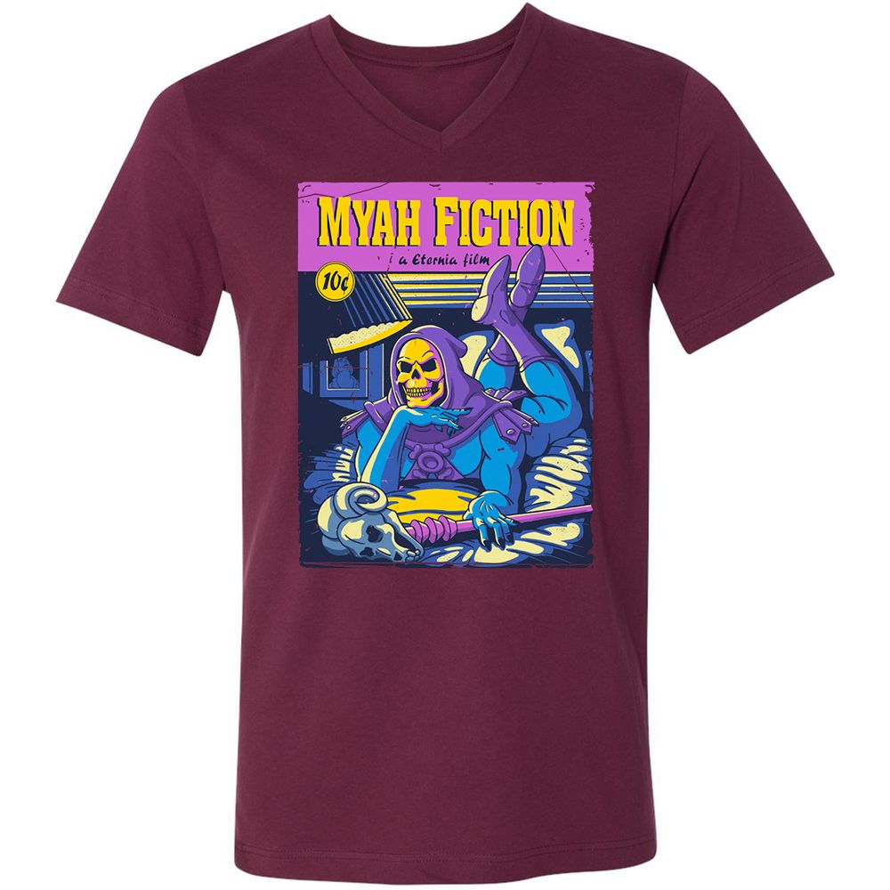 Unisex V-Neck T-Shirt - VN1P7GKV - Maroon - 6