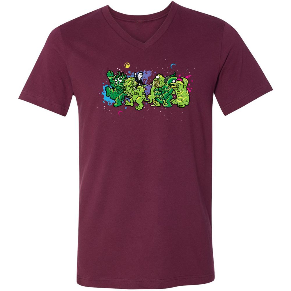 Unisex V-Neck T-Shirt - MMXC952W - Maroon - 6