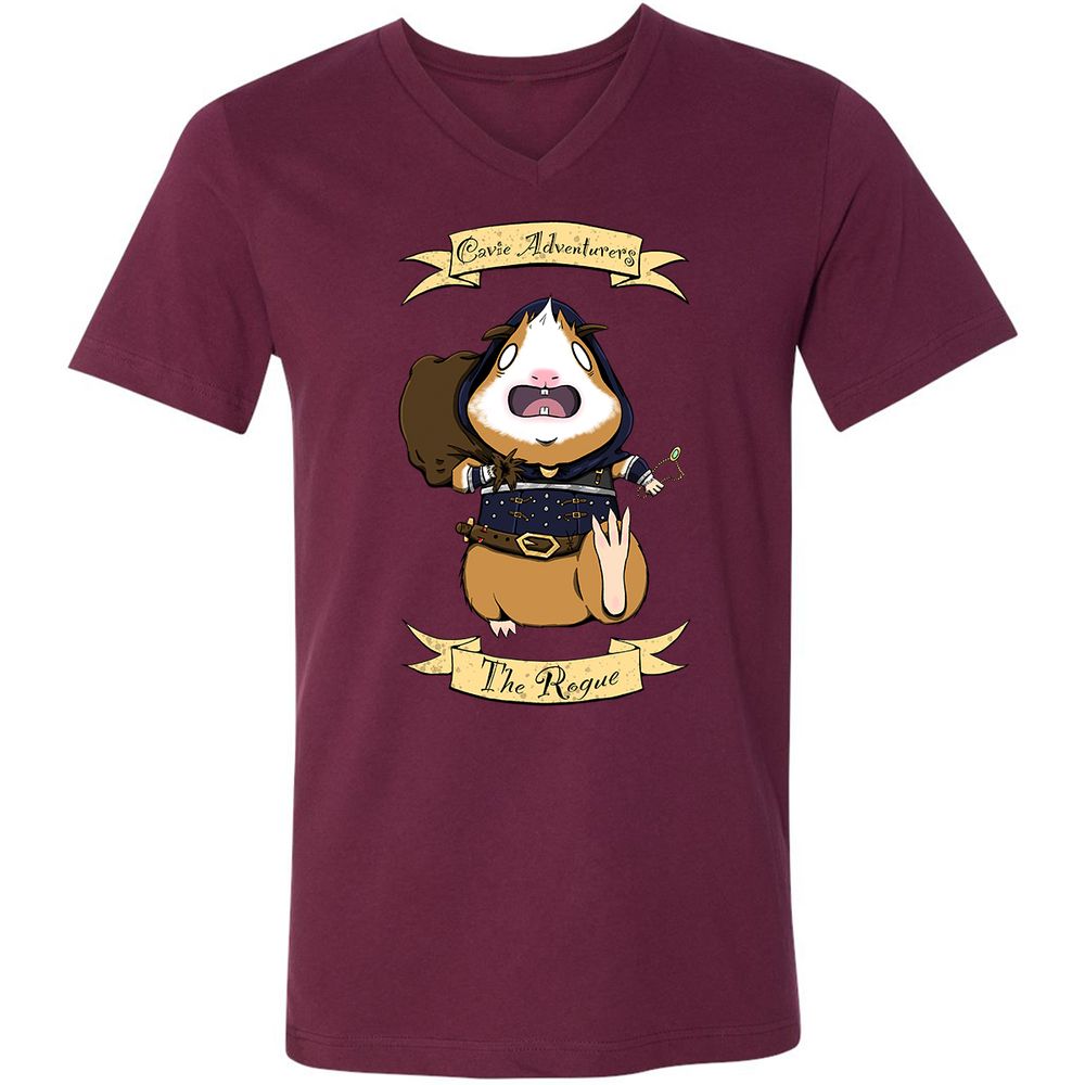 Unisex V-Neck T-Shirt - S34W3N3N - Maroon - 6