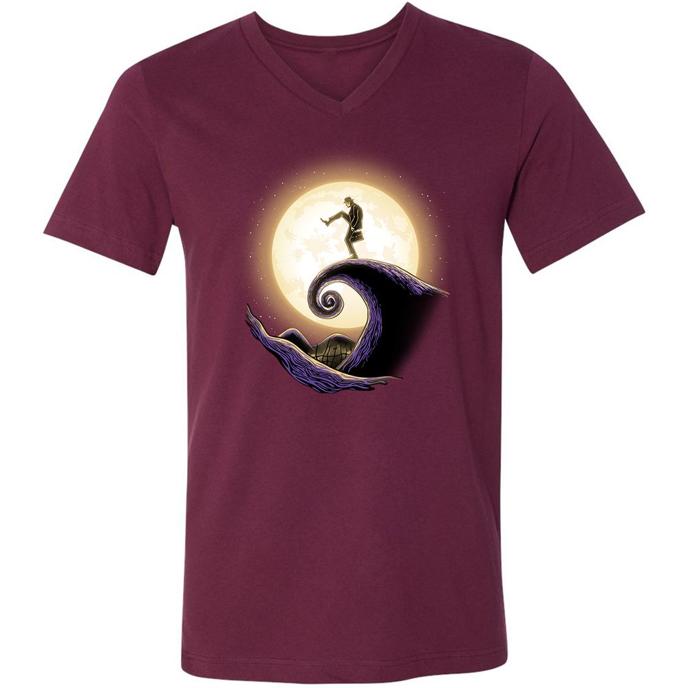 Unisex V-Neck T-Shirt - Y42984P7 - Maroon - 6