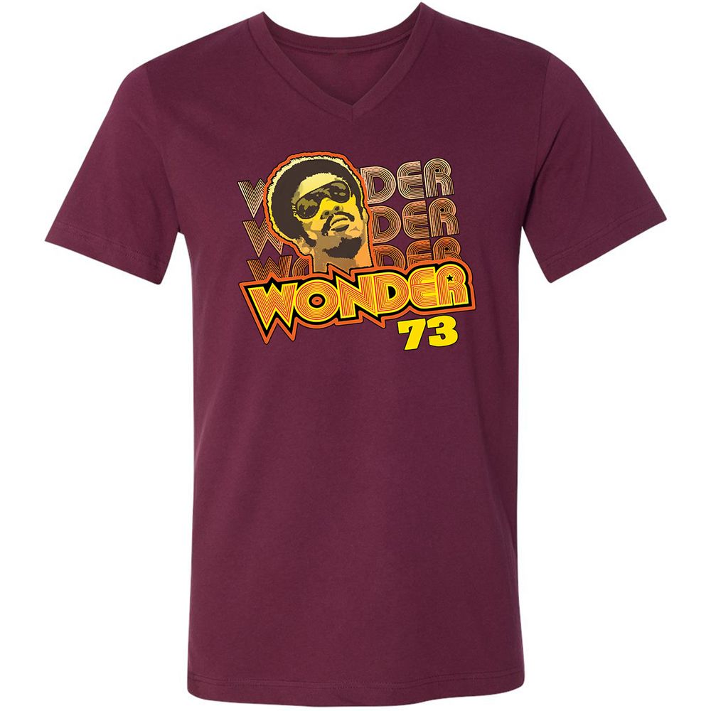 Unisex V-Neck T-Shirt - 9AJ3TCNM - Maroon - 6