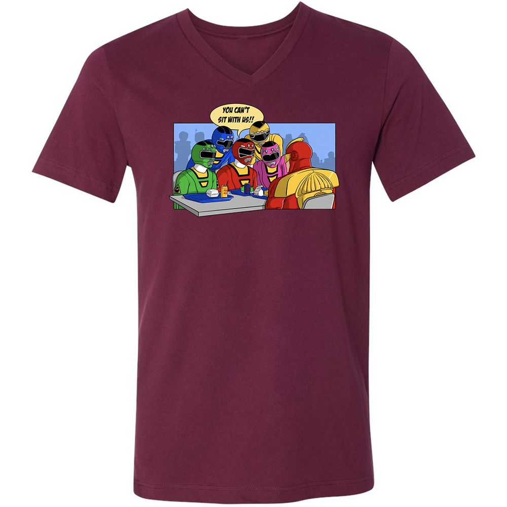 Unisex V-Neck T-Shirt - TTANFXXX - Maroon - 6