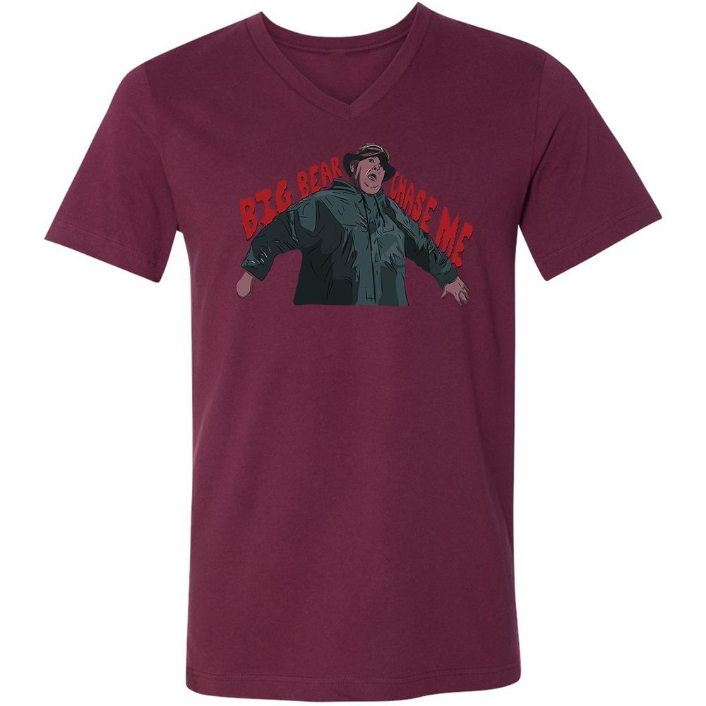 Unisex V-Neck T-Shirt - KVU79UR3 - Maroon - 6