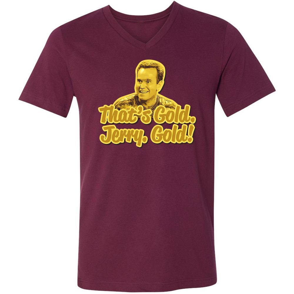 Unisex V-Neck T-Shirt - NXKD3H21 - Maroon - 6