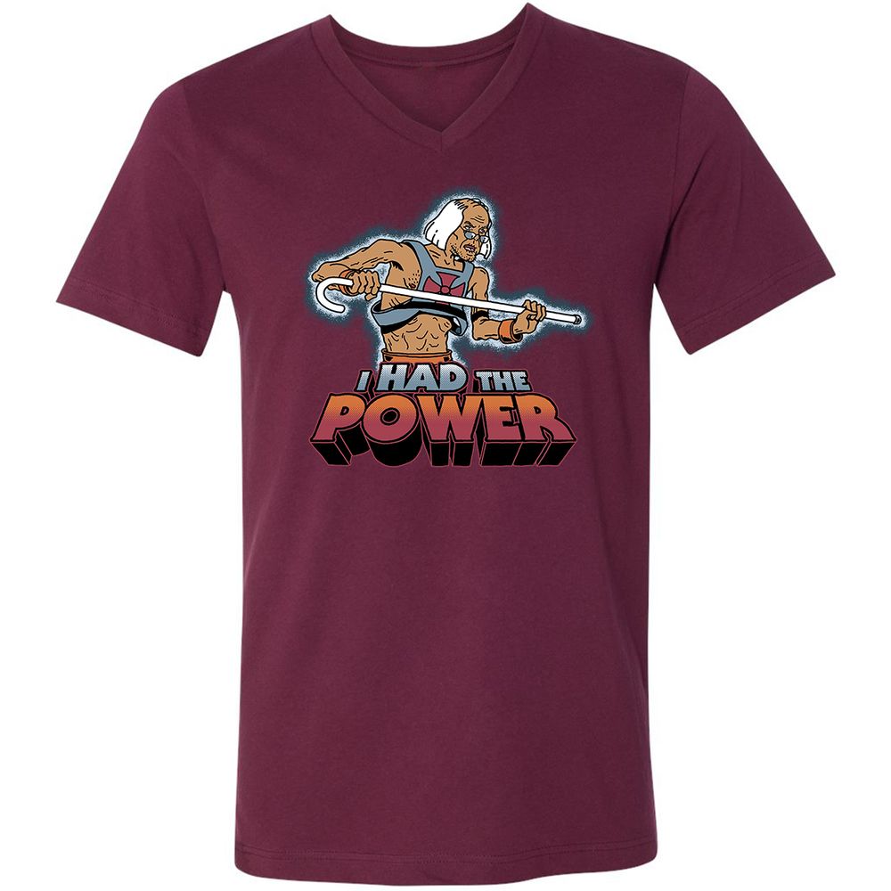 Unisex V-Neck T-Shirt - ZM6RUJN3 - Maroon - 6