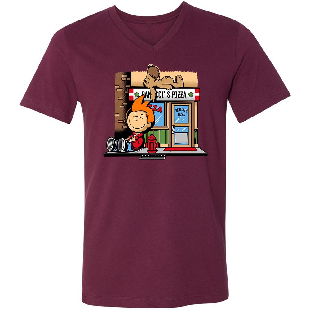 Unisex V-Neck T-Shirt - UCC41M6Y - Maroon - 6