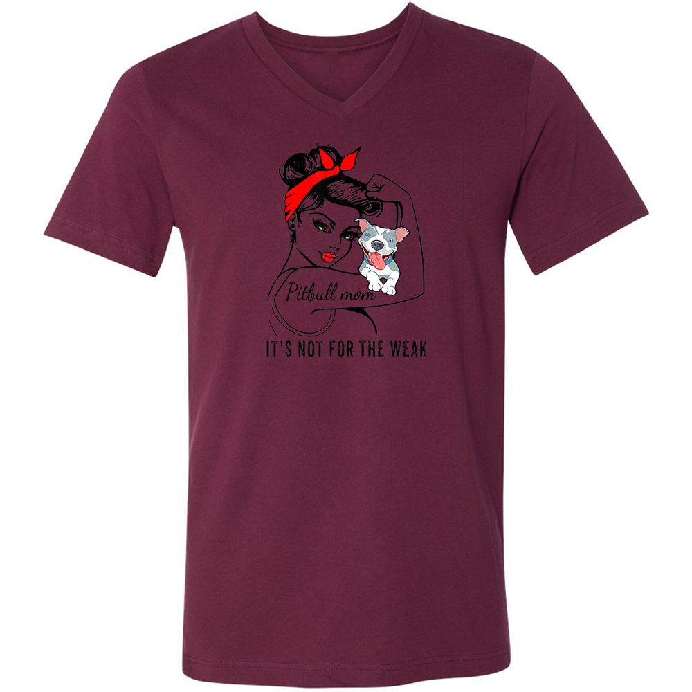 Unisex V-Neck T-Shirt - SQVHQPD9 - Maroon - 6