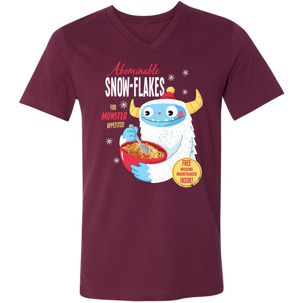 Unisex V-Neck T-Shirt - 8PPRHABS - Maroon - 6