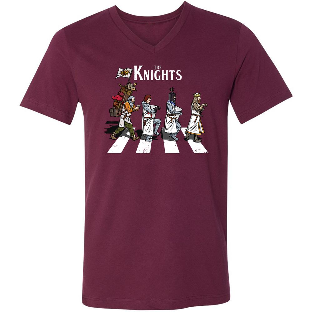 Unisex V-Neck T-Shirt - 46ZFKT1M - Maroon - 6