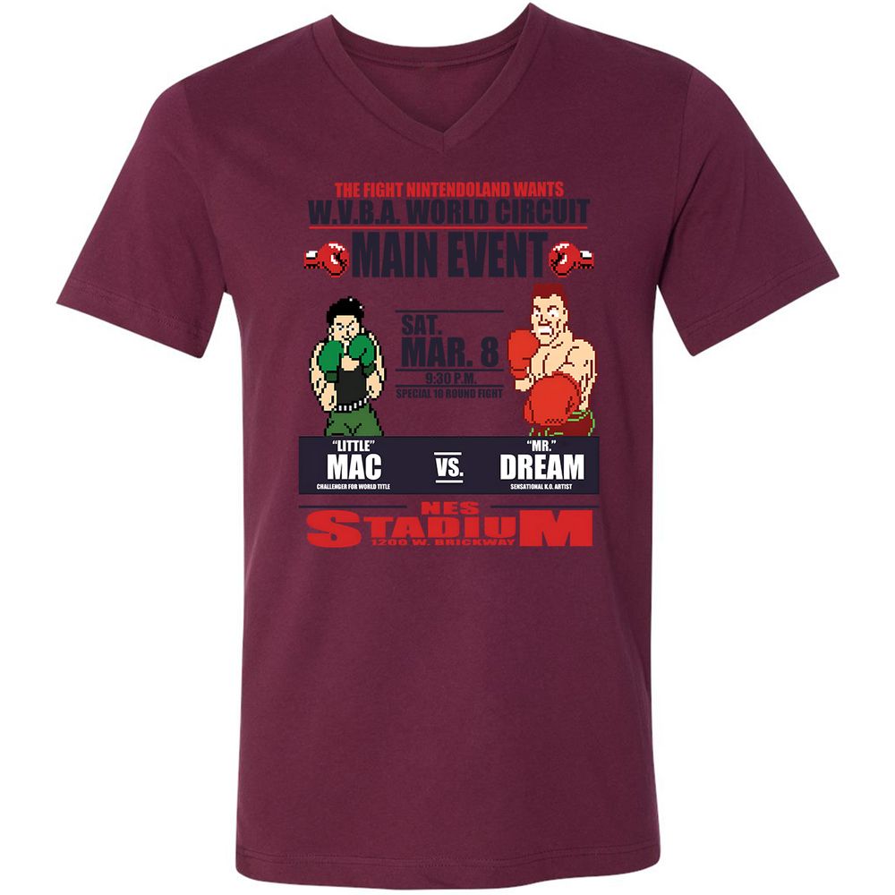 Unisex V-Neck T-Shirt - SZTTFJC5 - Maroon - 6