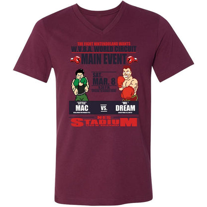 Unisex V-Neck T-Shirt - SZTTFJC5 - Maroon - 6