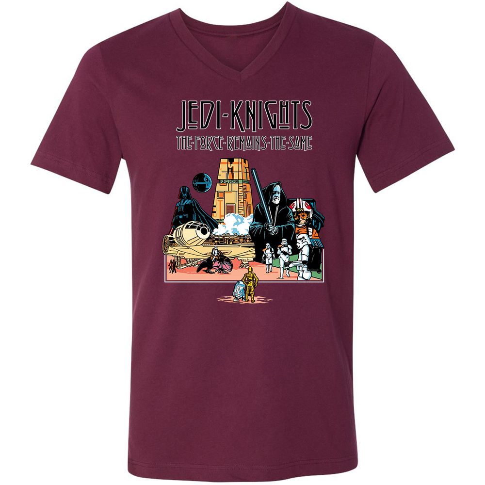 Unisex V-Neck T-Shirt - ZU6FL6U1 - Maroon - 6