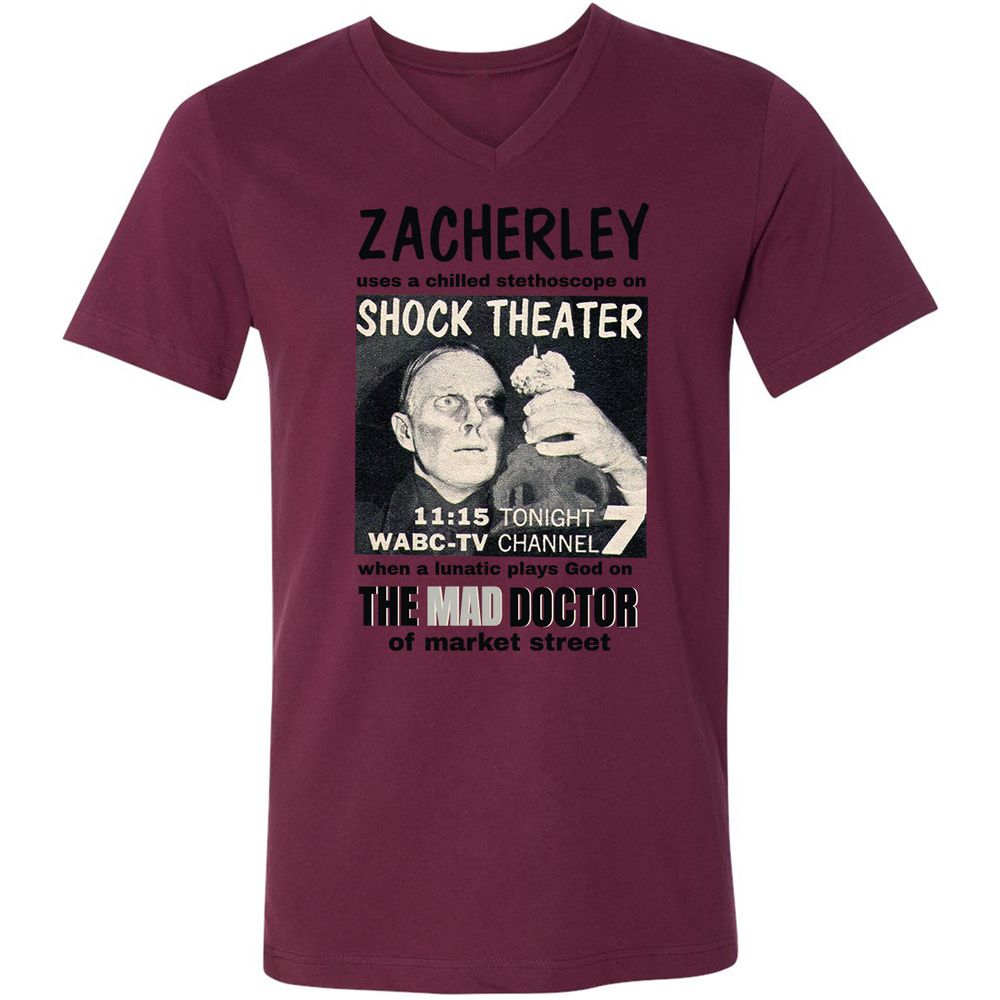 Unisex V-Neck T-Shirt - N63WRNDZ - Maroon - 6