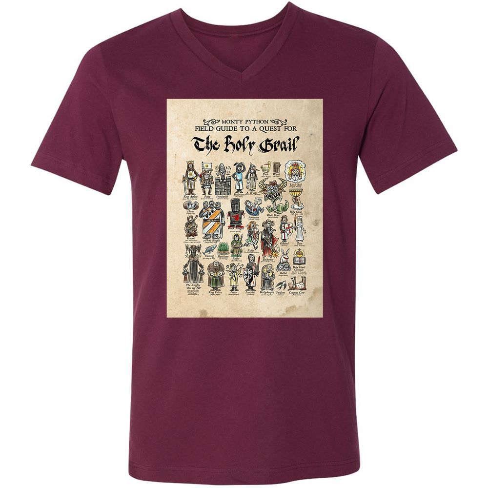 Unisex V-Neck T-Shirt - FRSCP2D9 - Maroon - 6