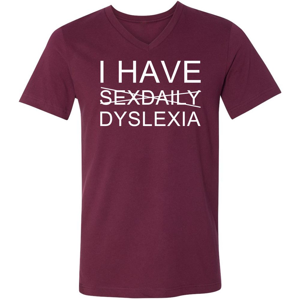 Unisex V-Neck T-Shirt - BMMRE4MT - Maroon - 6