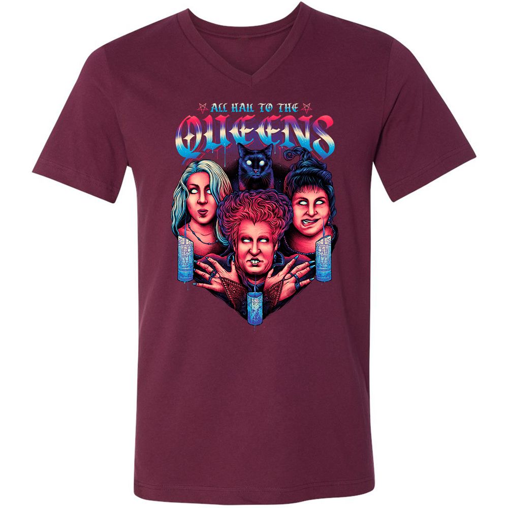 Unisex V-Neck T-Shirt - J1175HYR - Maroon - 6