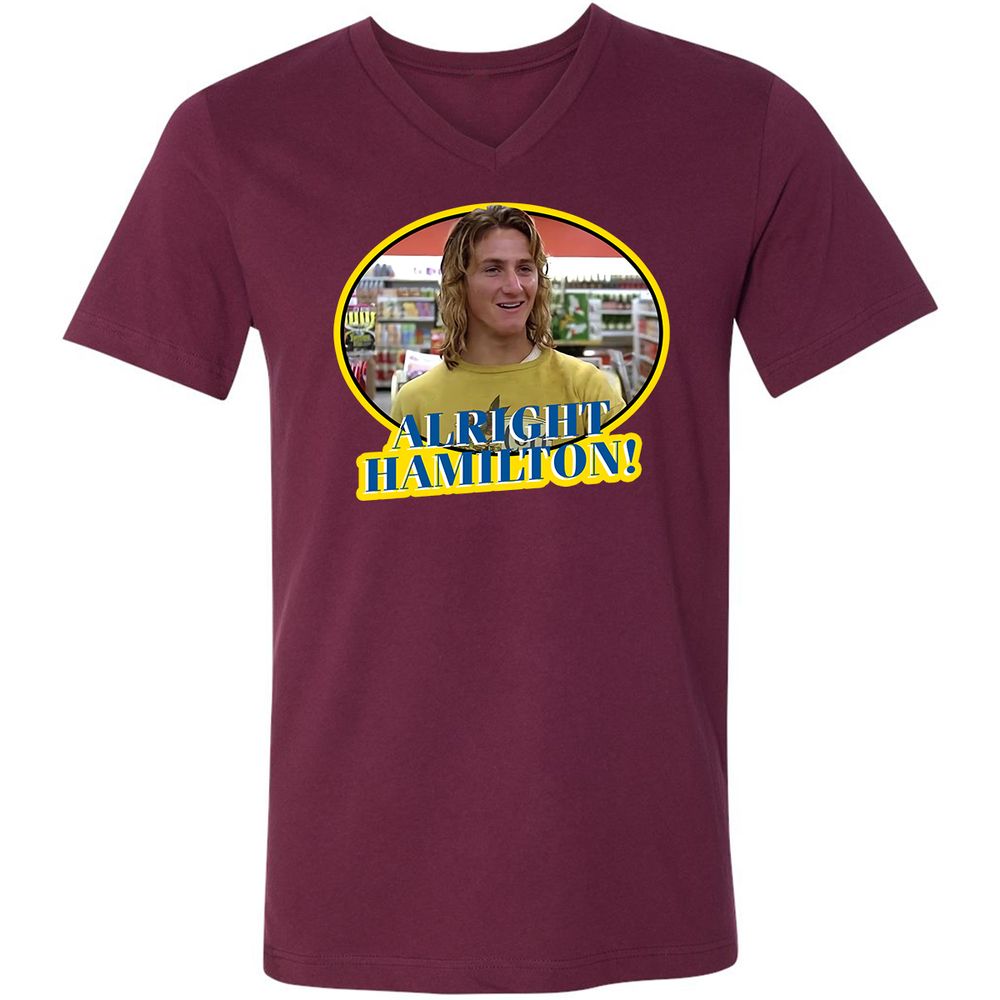 Unisex V-Neck T-Shirt - GE65QRAY - Maroon - 6