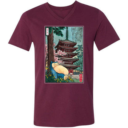 Unisex V-Neck T-Shirt - KY4D79SA - Maroon - 6