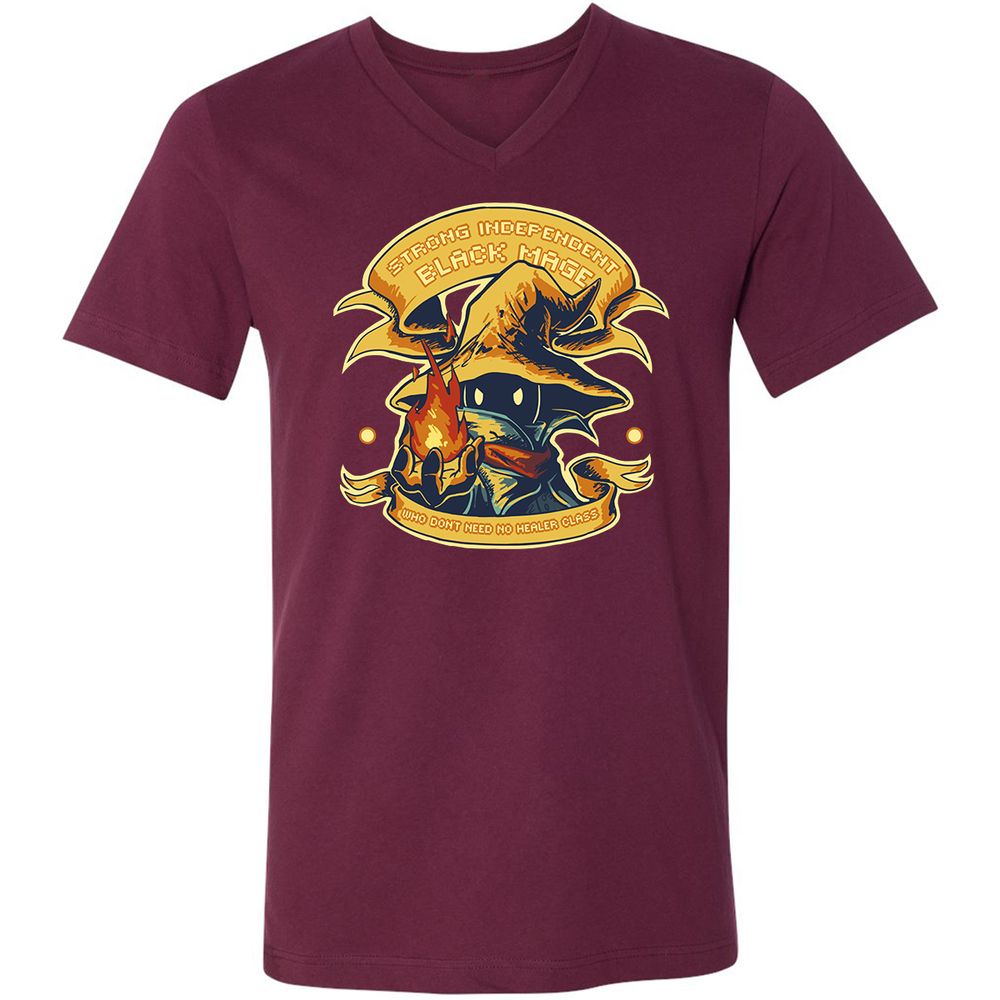 Unisex V-Neck T-Shirt - TA4CN76V - Maroon - 6