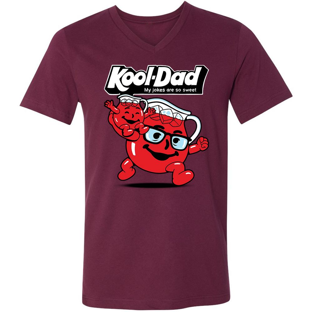 Unisex V-Neck T-Shirt - 8PN64PJ9 - Maroon - 6
