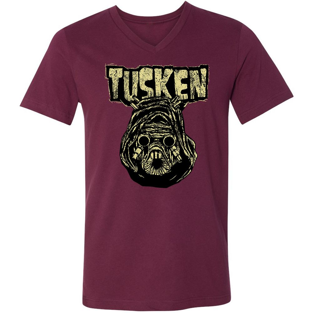 Unisex V-Neck T-Shirt - K8TXQZZA - Maroon - 6