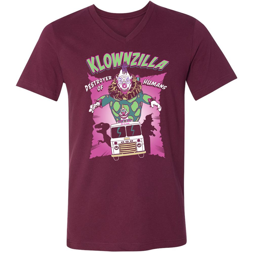 Unisex V-Neck T-Shirt - JAHCMCB4 - Maroon - 6