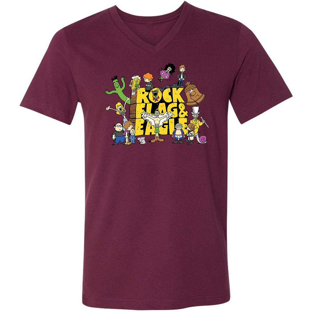 Unisex V-Neck T-Shirt - G2UG4R2C - Maroon - 6