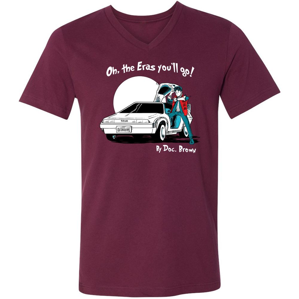 Unisex V-Neck T-Shirt - HL316JCV - Maroon - 6