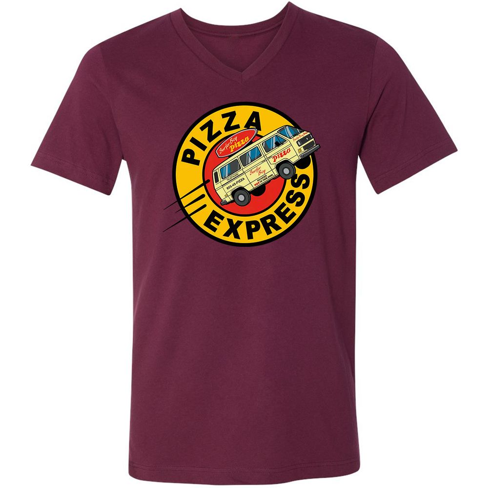 Unisex V-Neck T-Shirt - BYL4VUUR - Maroon - 6