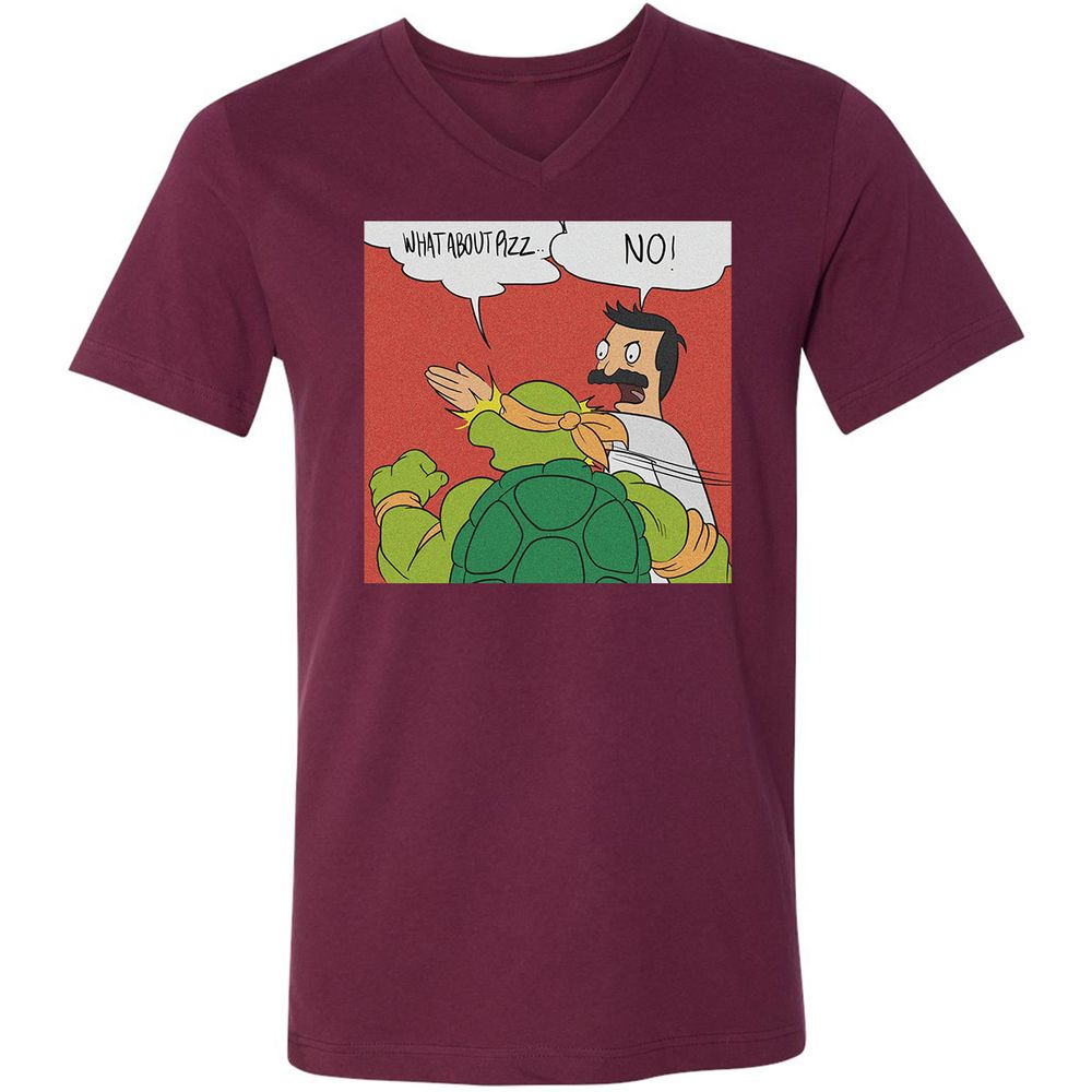 Unisex V-Neck T-Shirt - EDMT4NVF - Maroon - 6