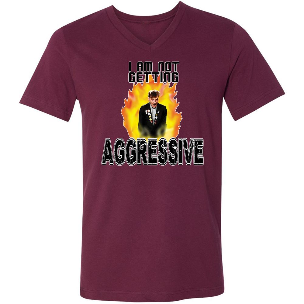 Unisex V-Neck T-Shirt - FMAZ4X5L - Maroon - 6