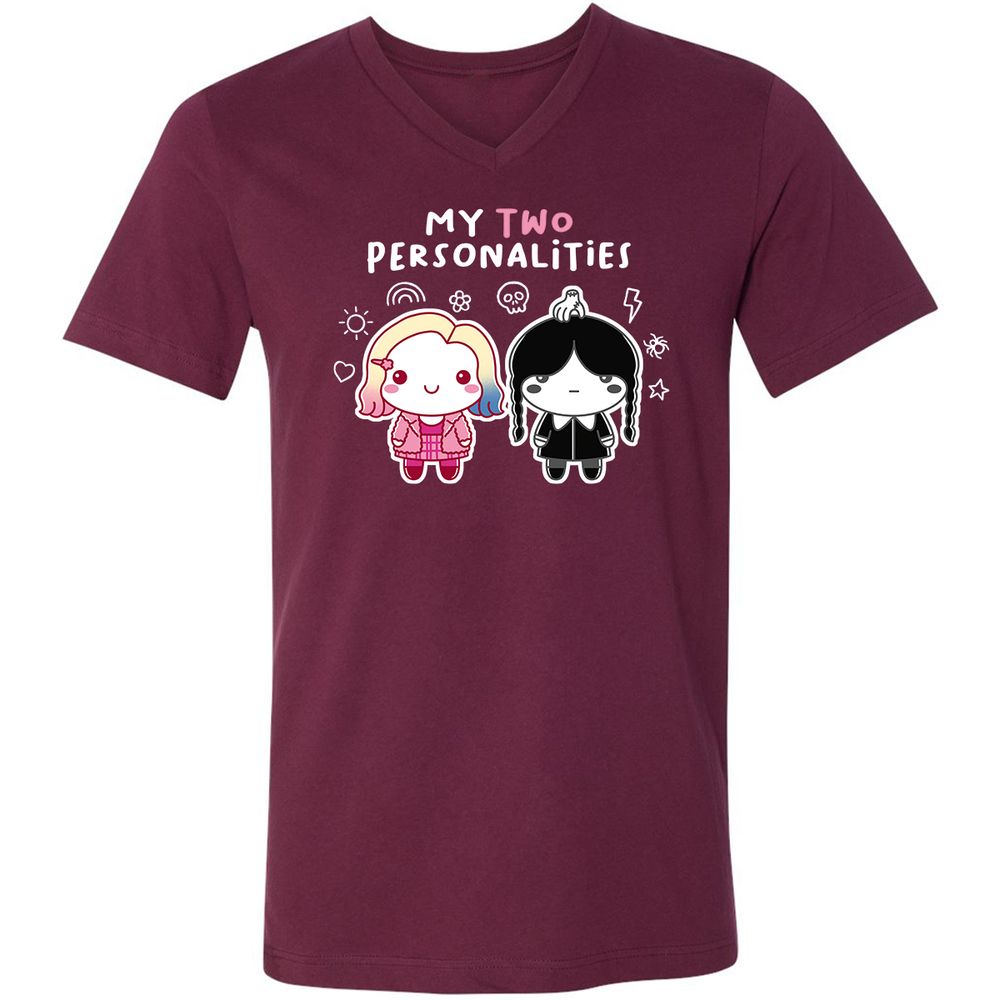Unisex V-Neck T-Shirt - XV1429LW - Maroon - 6