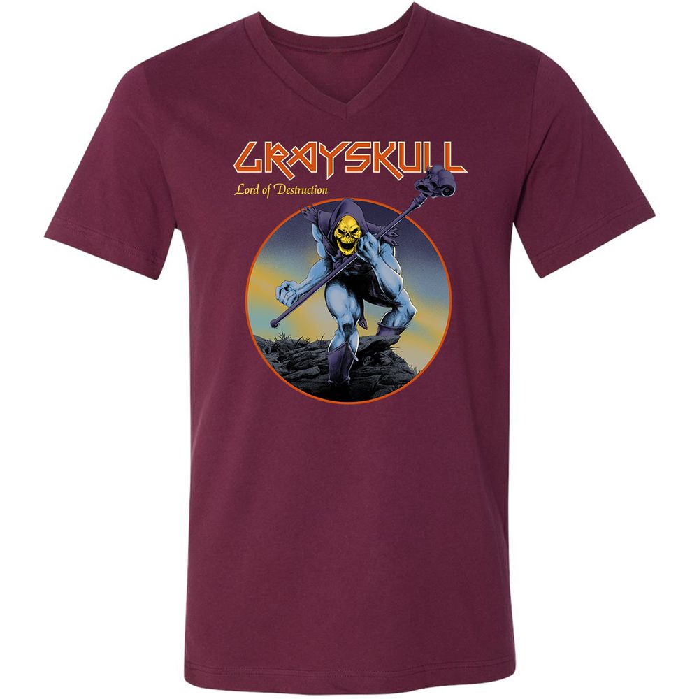 Unisex V-Neck T-Shirt - 84FZCFUN - Maroon - 6