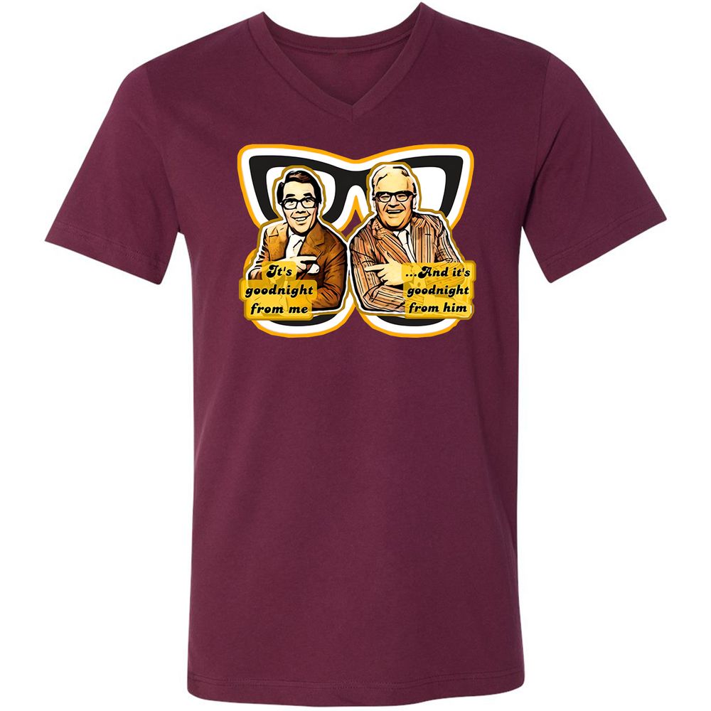 Unisex V-Neck T-Shirt - RTQX299C - Maroon - 6