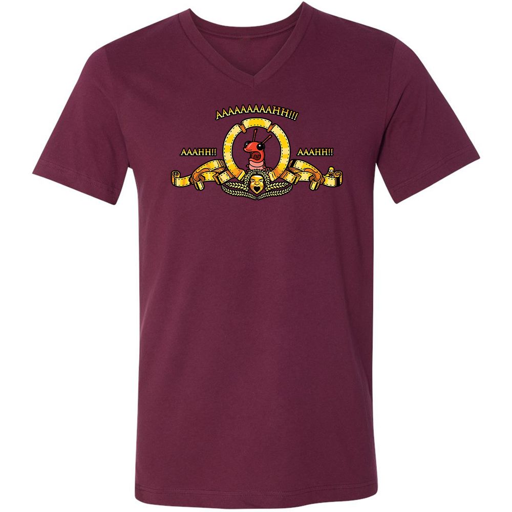 Unisex V-Neck T-Shirt - A257GX3S - Maroon - 6