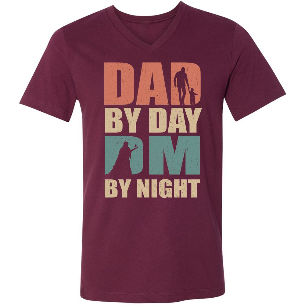 Unisex V-Neck T-Shirt - 2ZLJH8R4 - Maroon - 6