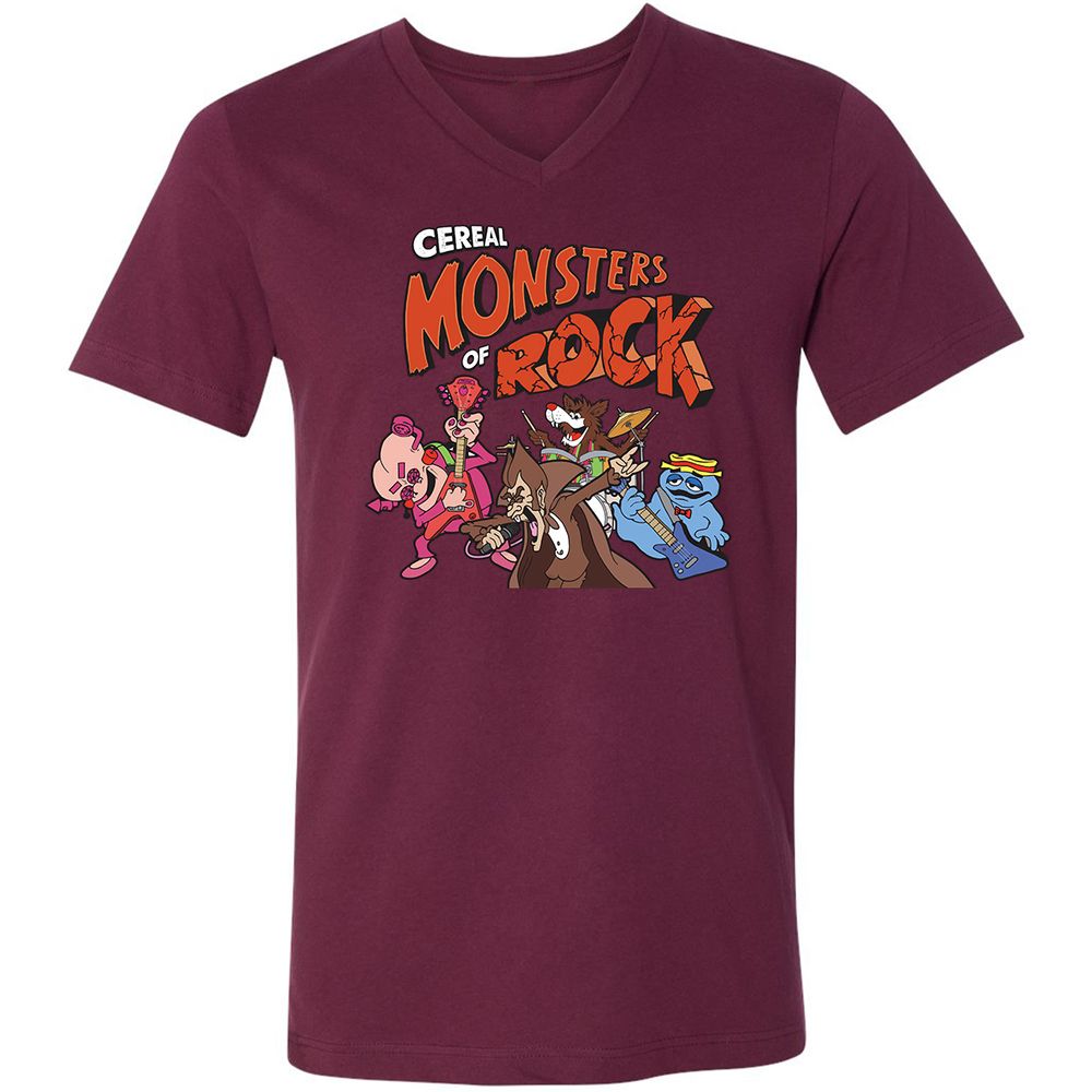 Unisex V-Neck T-Shirt - BB8WW48R - Maroon - 6